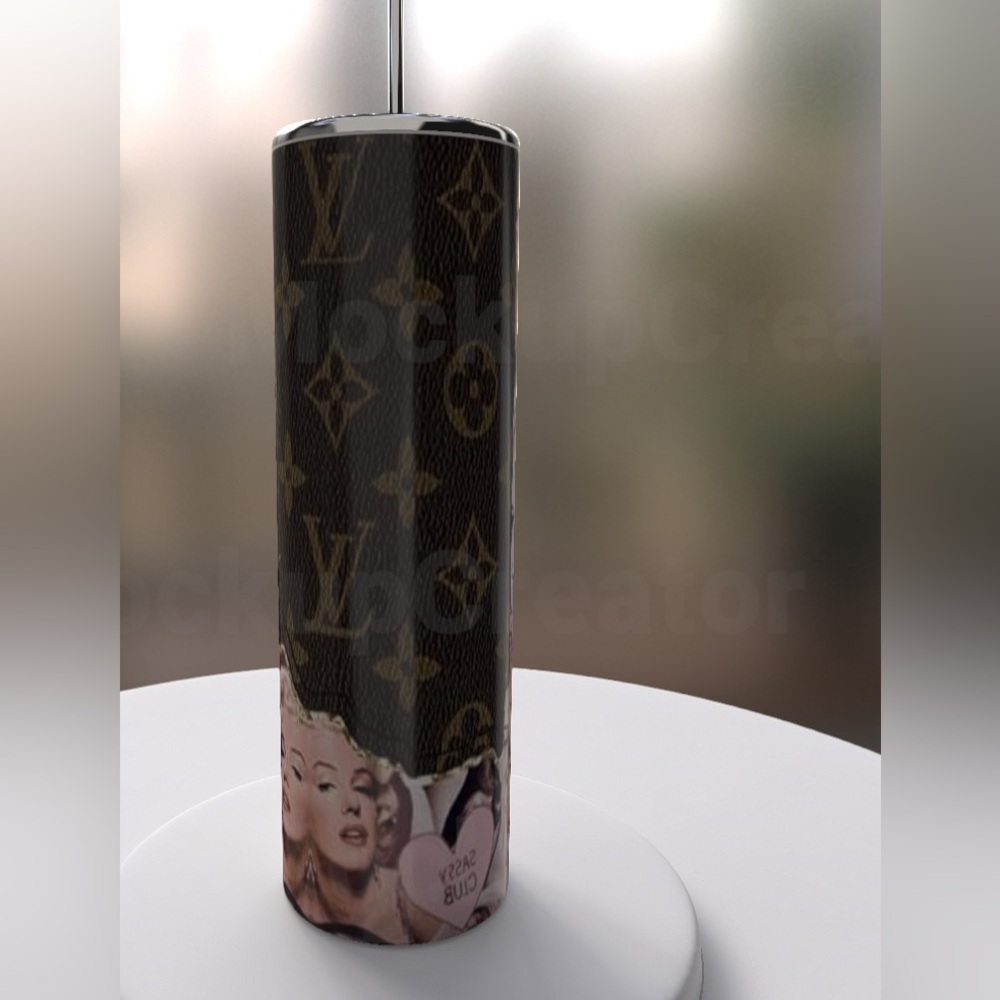 Marilyn Monroe 20 stainless Tumbler, sealed straw,open/close lid, boxNWT - Picture 5 of 5